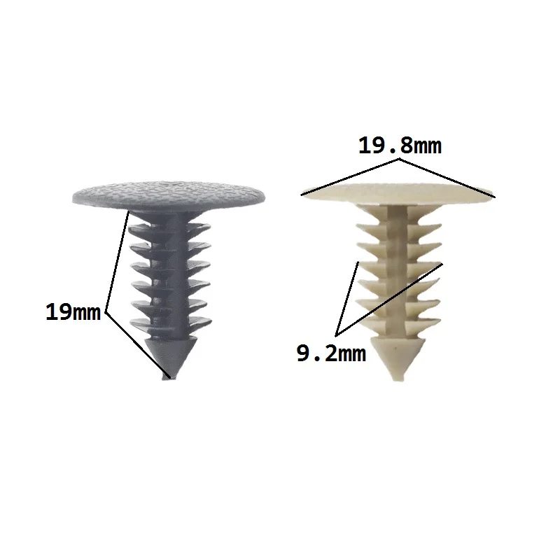 50 adet 9mm delik çatı Hood perçinler Trim paneli klipler araba gövde kapağı plastik raptiye.