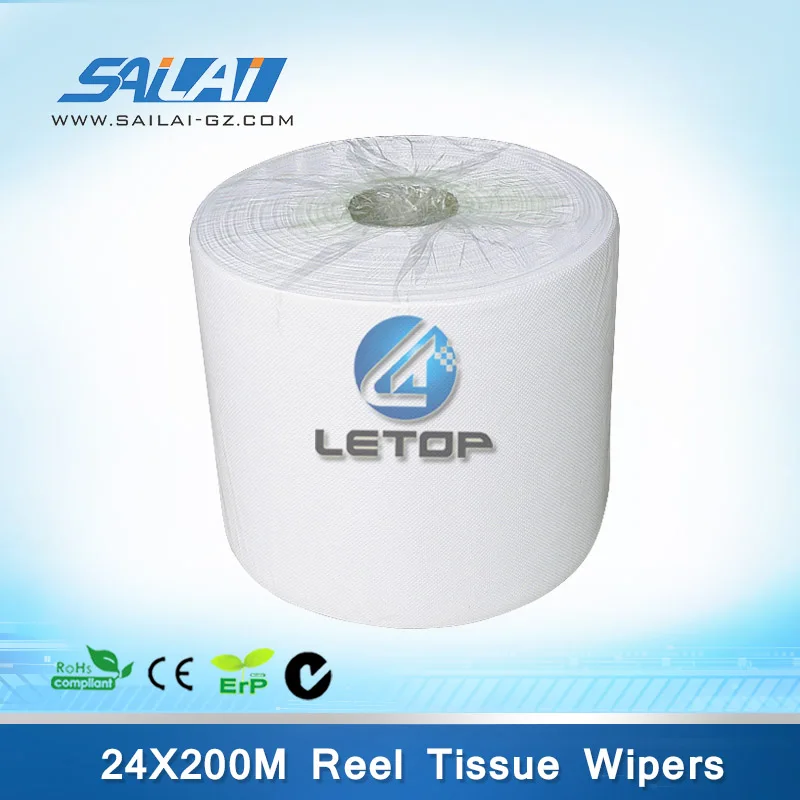 LETOP 200M/Roller Large Inkjet Printer Machine Long Cleaning Wiper Tissue Paper Width 24CM