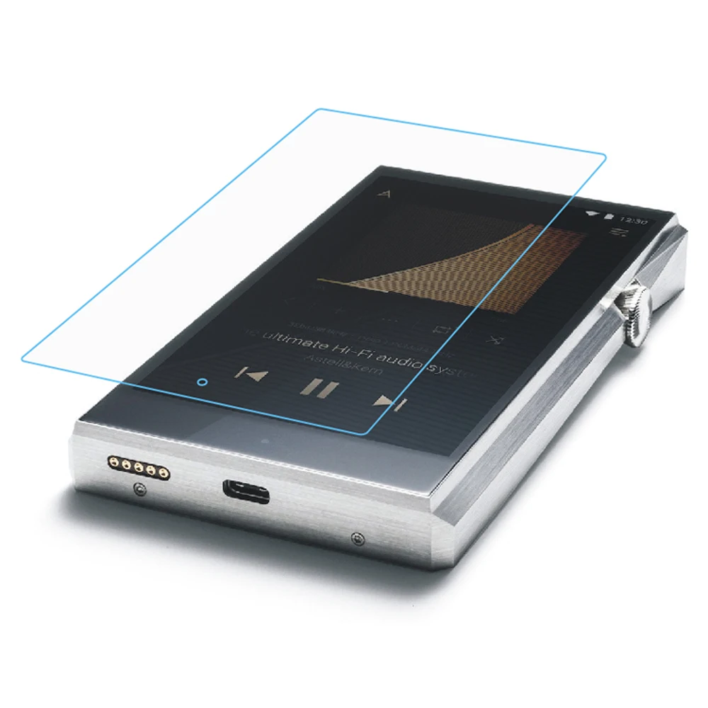 Мягкий прозрачный защитный чехол из ТПУ для iRiver Astell & Kern SP1000 с защитой переднего экрана из закаленного стекла