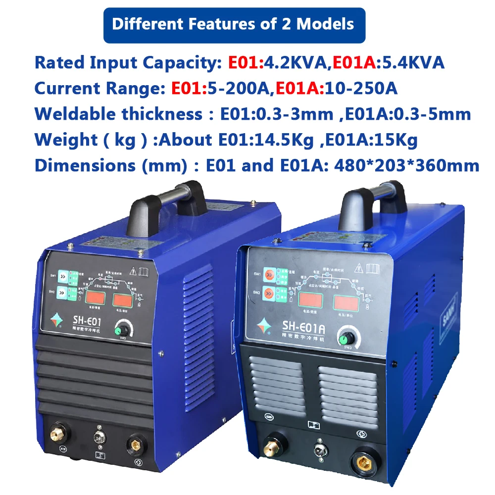 4. 2kva/5.4kva precisão digital máquina de solda a frio arco de argônio tig 2t-4t pulso soldador máquina de solda de reparo do molde do laser