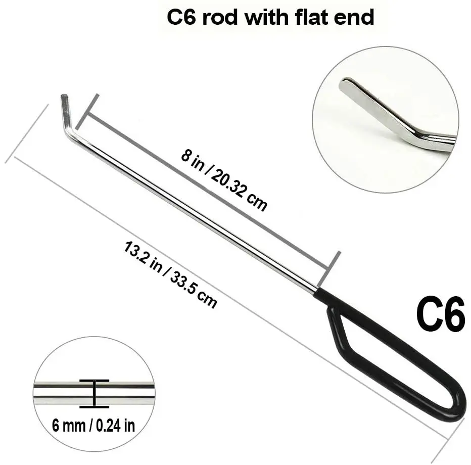 Furuix Car Paintless Dent Repair Style Rod Tools Kits for Auto Body Car Hail Damage Door Dings Repair