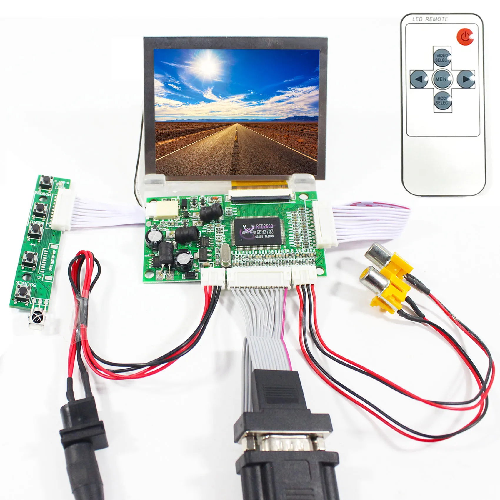 

3.5" VS035SD1 Brightness 400 nits 3.5 inch 800X600 LCD Screen with HD MI VGA+2AV LCD Controller Board for GPS Navigation etc.