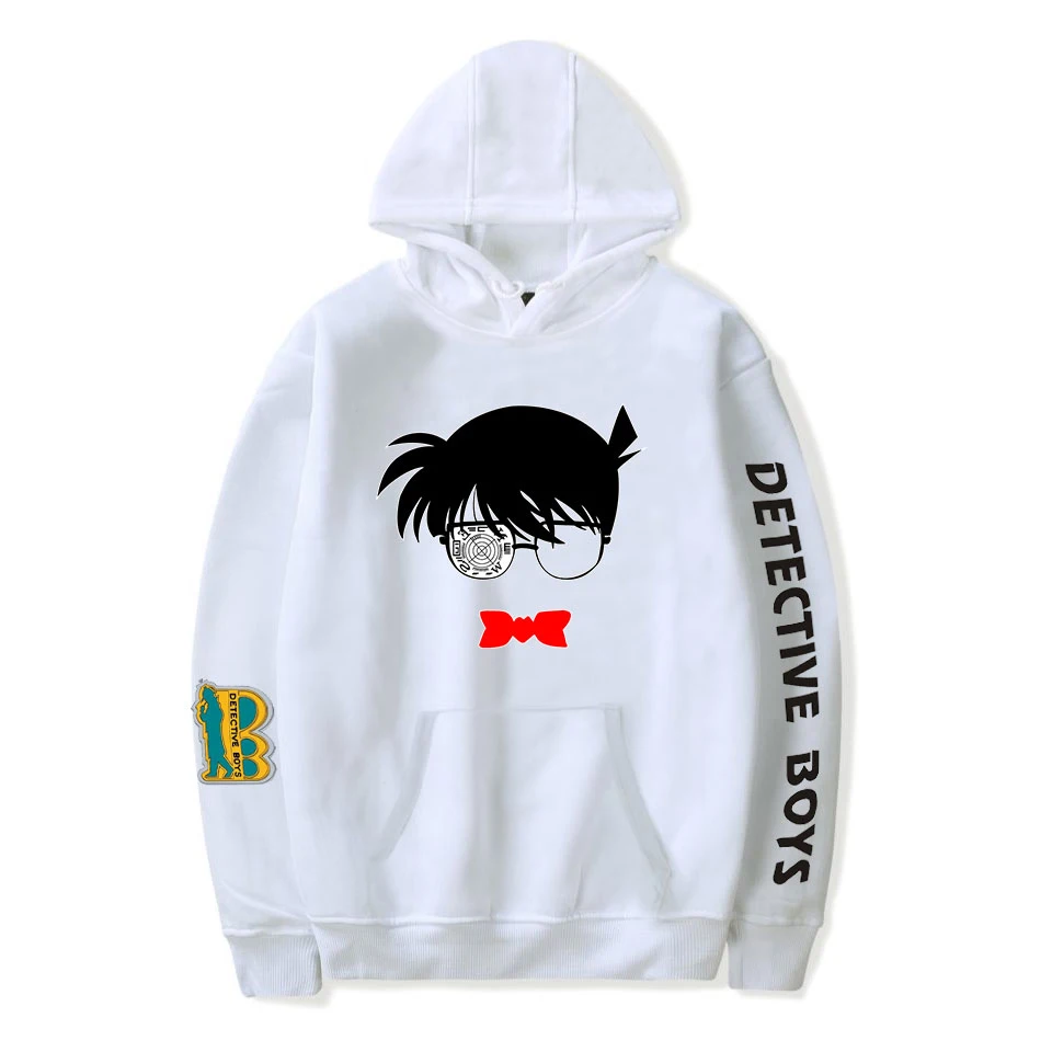 Anime Detective Conan Hoodies Men Women Autumn gray Sweatshirts Fashion Hooded print Detective Conan Hoodies boy girls pullovers