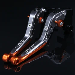 Orange+Titanium Folding CNC Motorcycle Brake Clutch Levers For kawasaki Z1000 2007 2008 2009 2010 2011 2012 2013 2014 2015 2016