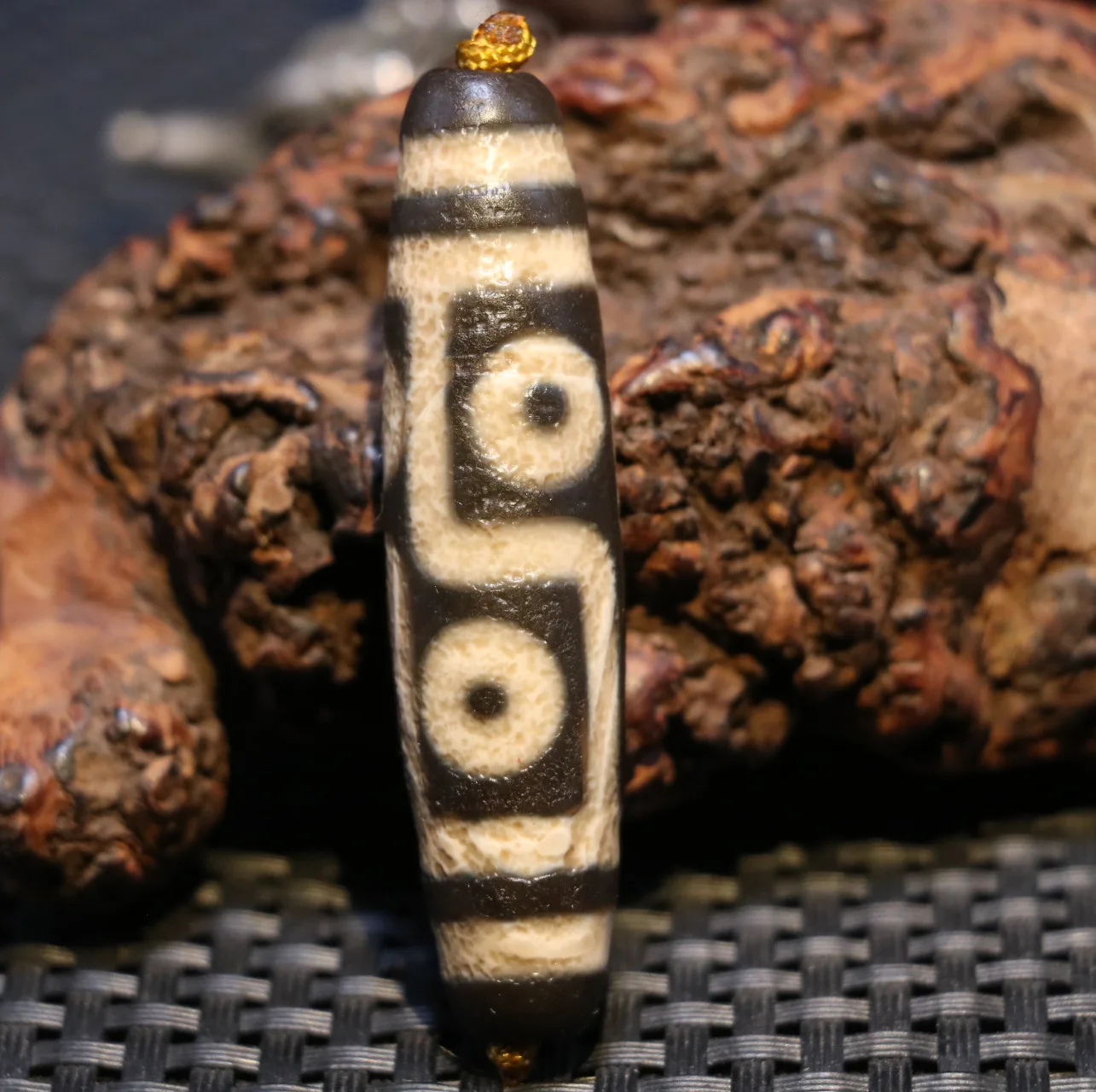 

Power Energy Tibetan Old Agate 6 Eye Healthy Elements dZi Bead Amulet Pendant AA Timestown UPD22