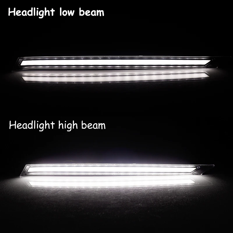 Dynamic Sequential Amber Turn Signal Light White DRL LED Headlights Grille Light w/ Wiring Harness For 2019-2021 Toyota RAV4 12V