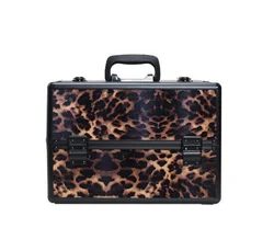 Women Cosmetic Case Makeup Organizer Suitcase Metal Toiletry Case Cosmetic Bag Beautician Storage Box Portable Makeup Suitcase