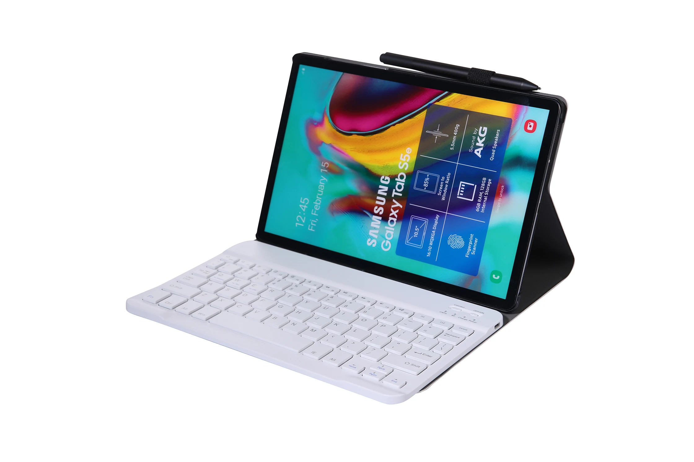 Imagem -05 - para Samsung Galaxy Tab um 10.12023 T510 Ultra-fino Split Bluetooth Teclado Case de Couro