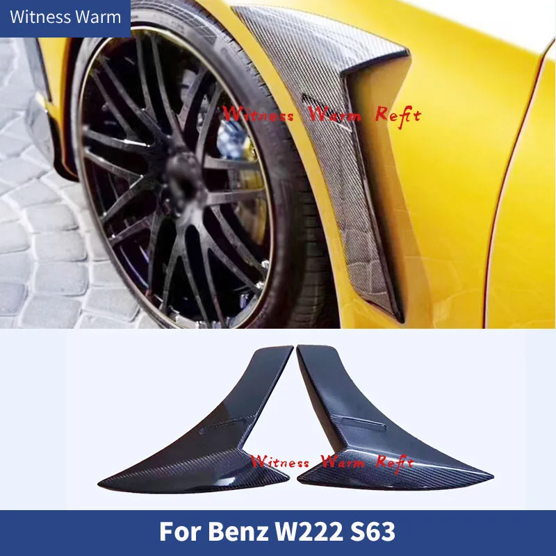 Carbon Fender Addon for W222 s Class Fender Vents S63 Amg S400 S500 S550 S600 Accessories Fender Vent Trims 18-20