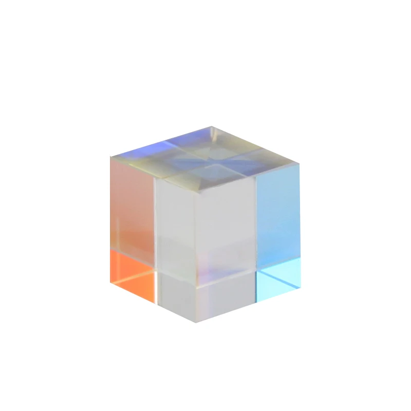 Color glass Cube Photographic prism 15mm  Creative Crystal Teaching  Light Gift Laser Dichroic