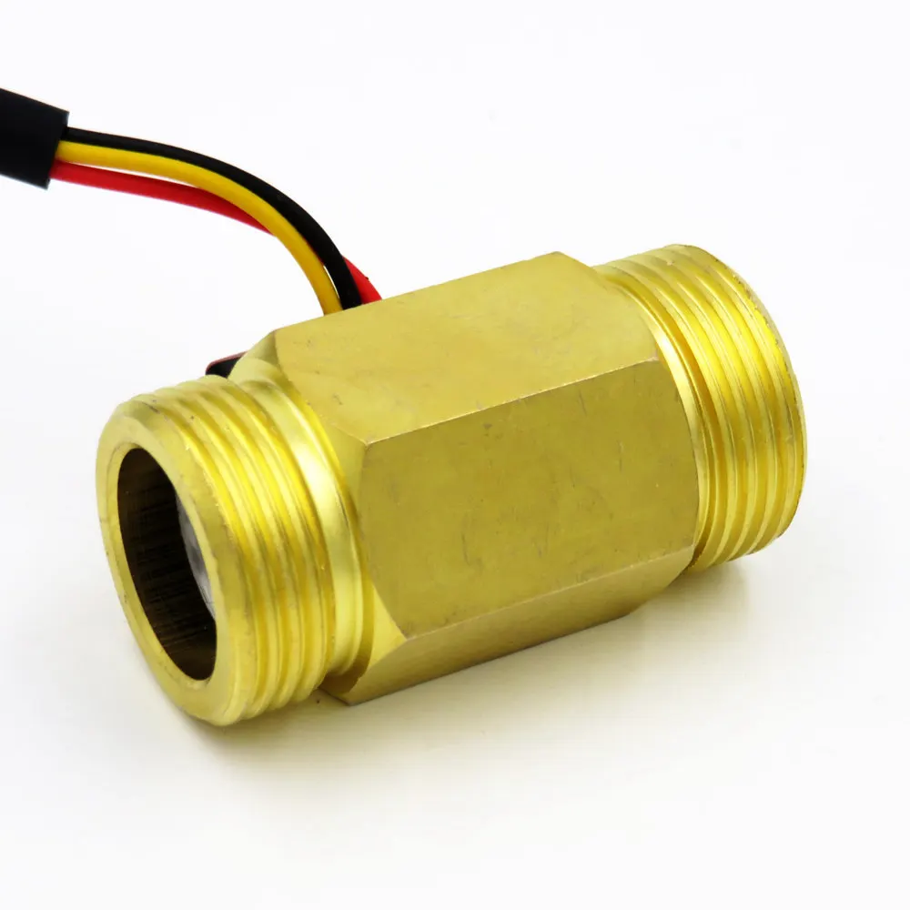 YF-B5 G3/4 brass flow sensor 5V DC 2-45 LPM flowmeter turbine inside zhongjiang Sea Dijiang factory