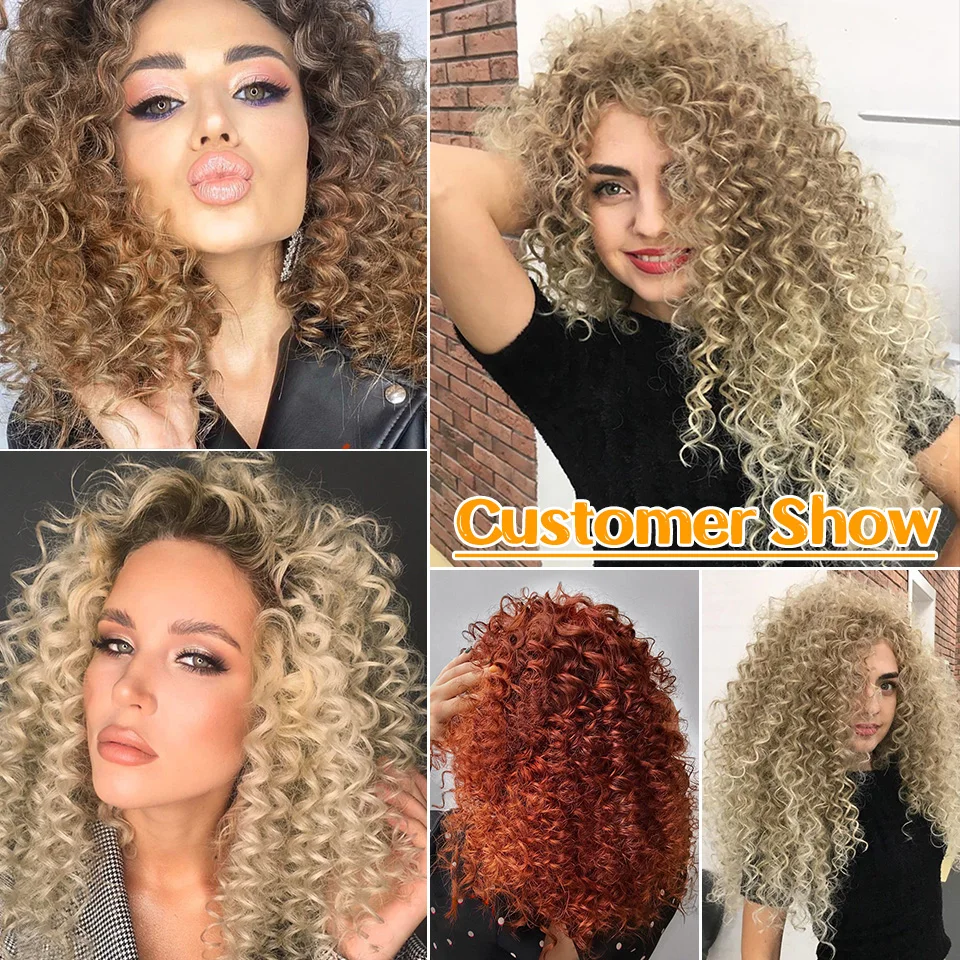 22 Polegada cachos franceses trança de cabelo sintético extensões de cabelo encaracolado para tranças ombre marrom preto vermelho loiro oceano onda afro cachos