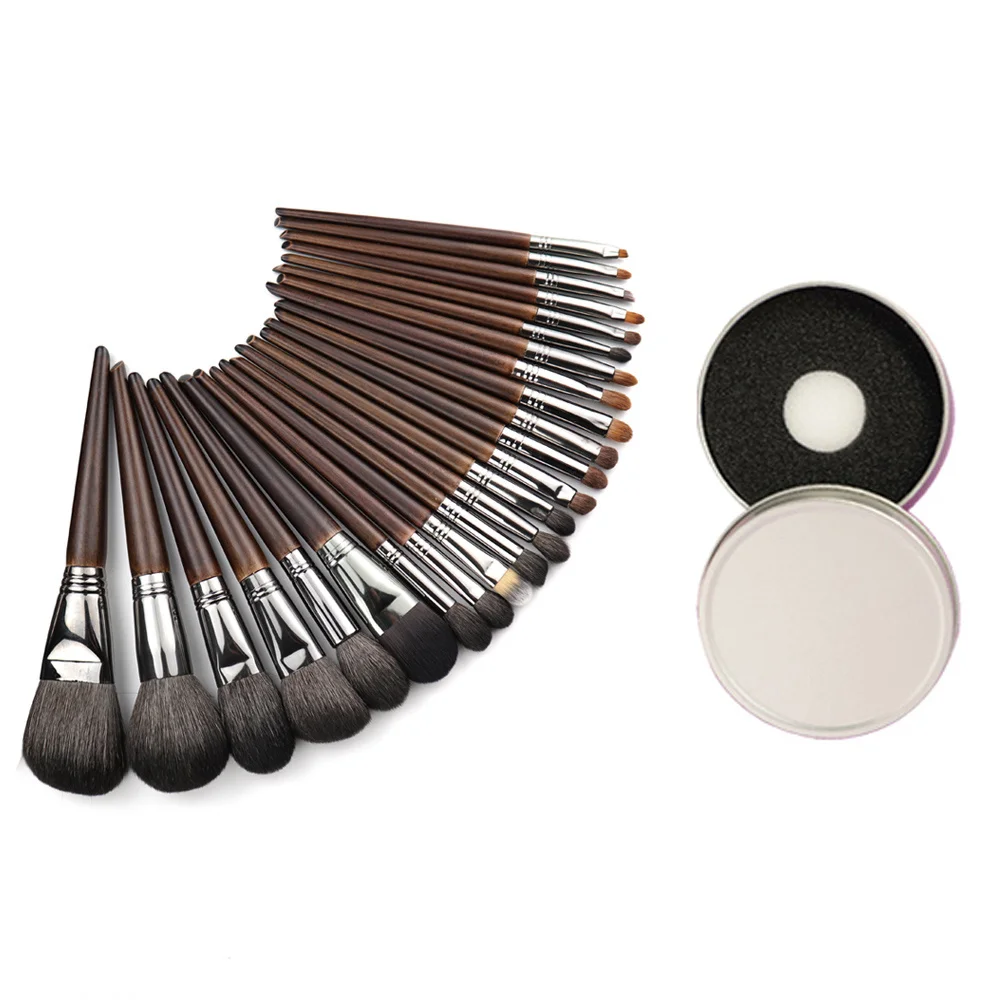 Natural Goat Hair Makeup Brushes Set Professional Kit brocha maquillaje pedzle do makijazu blending smudging brush shader