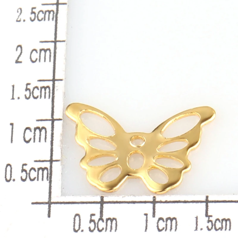 20Pcs/ชุด Amulet ทองผีเสื้อ Amulet ทำด้วยมือจี้สำหรับ DIY สร้อยคออัญมณีส่วนประกอบ HXD