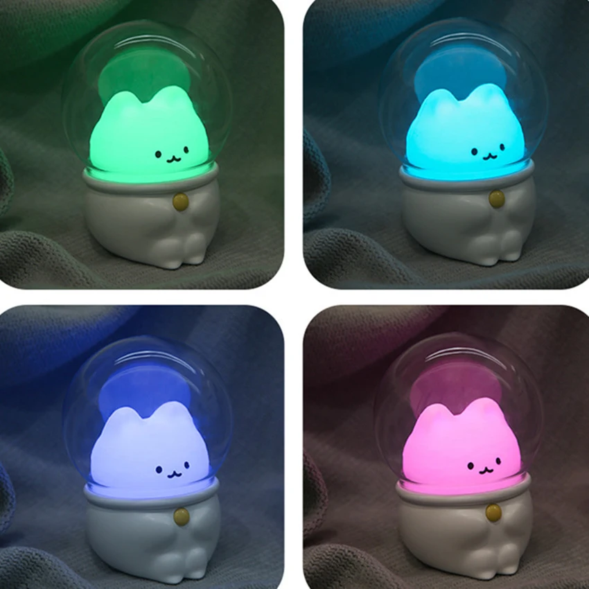 Lampada da comodino Touch Control ricaricabile con modalità cambia colore, luce notturna a LED dimmerabile per vivaio con impostazione del Timer per bambini