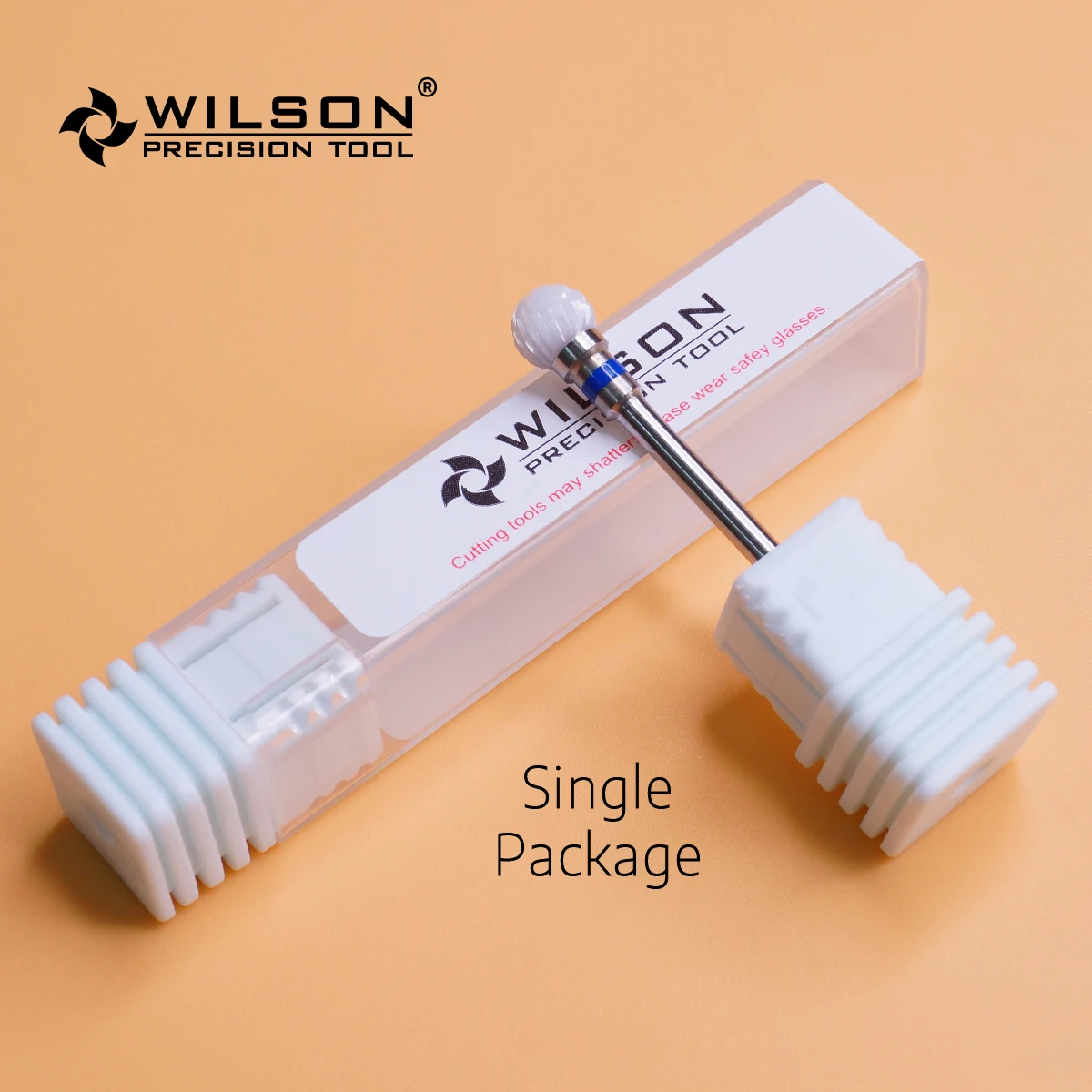 WilsonDental Burs Ball Shape- Cross Cut - White Solid Zirconia Ceramic Dental Lab Burs