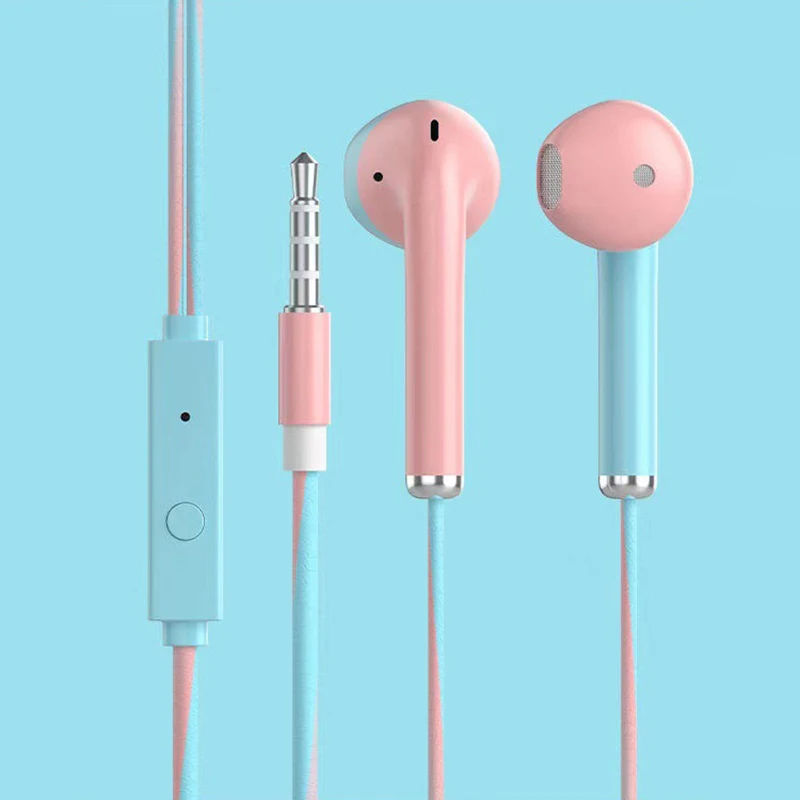 Fones intra-auriculares com fio, 3,5mm, graves, estéreo, música, fones de ouvido com microfone, para celular, laptop, mp3, mp4