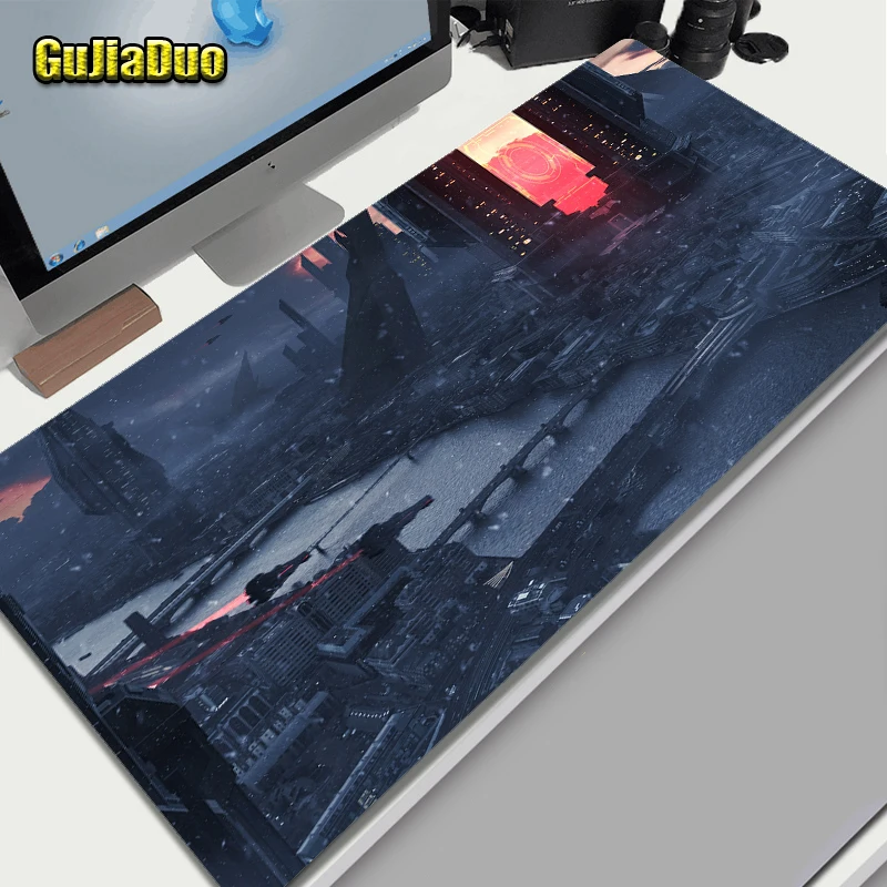 GuJiaDuo Lifeline Anime Ukuran Besar Mouse Pad 800X300 Komputer dan Meja Kantor Meja Tikar Ruang Permainan Aksesori Komik Mousepad