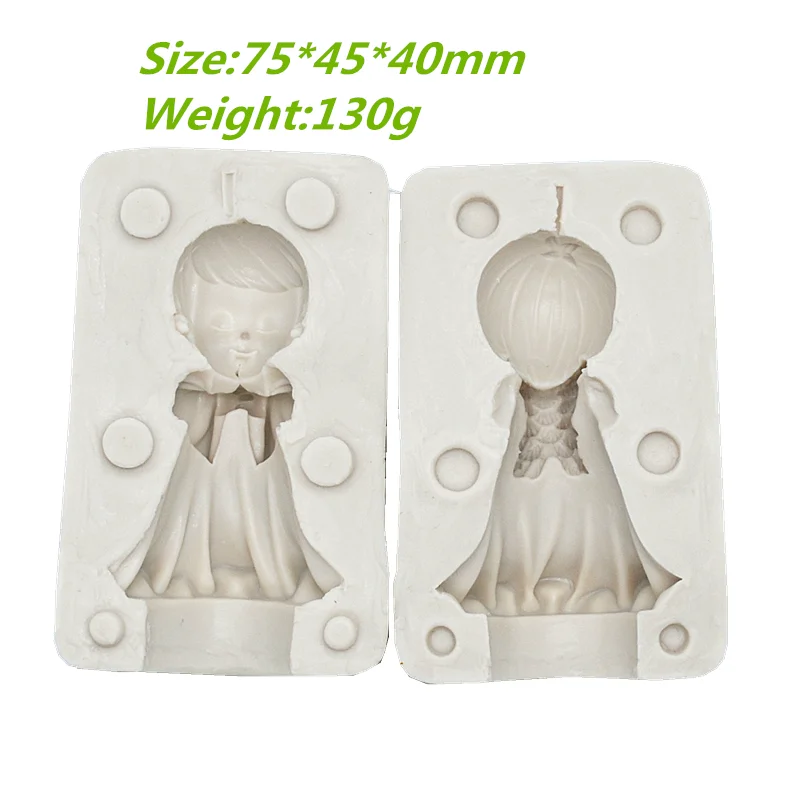 3d Angel Boy Silicone Mold Resin DIY Cake Pastry Fondant Moulds Kitchen Baking Tool Dessert Chocolate Lace Decoration Supplies