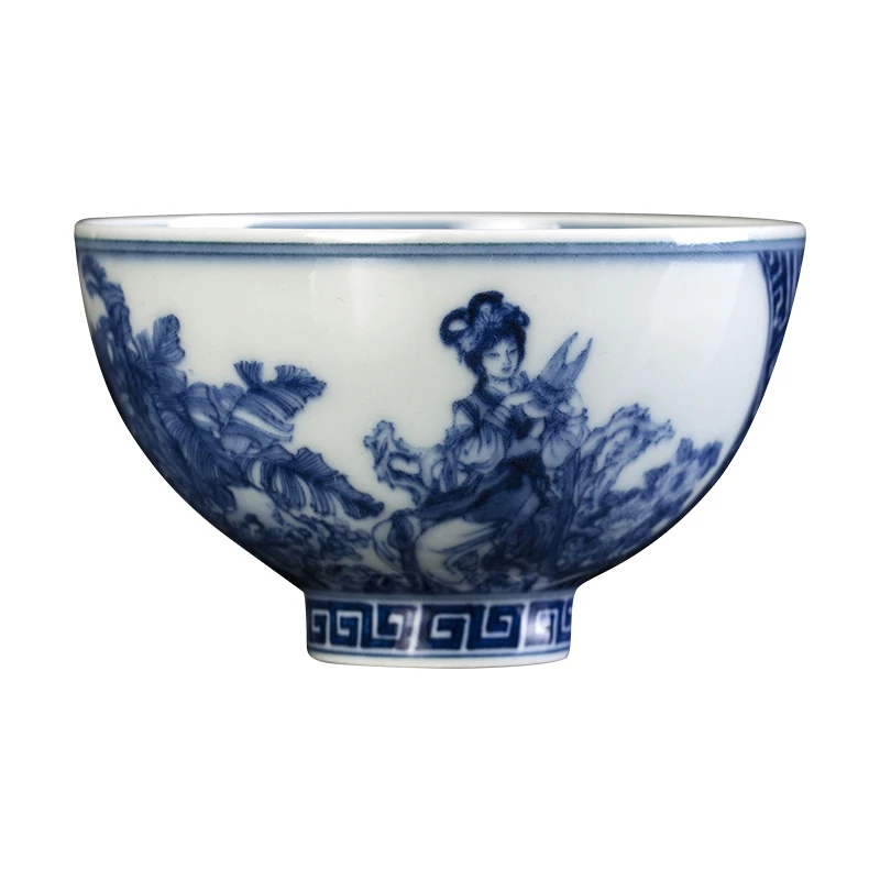 |Master cup of Zhongjia kiln single cup Jingdezhen blue and white porcelain teacup