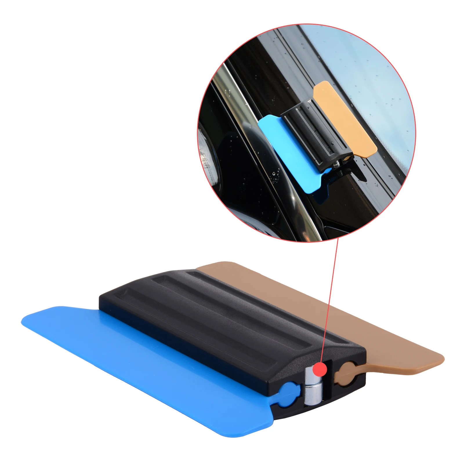 

FOSHIO Magnet Vinyl Squeegee with 6pcs Cloth Carbon Fiber Foil Car Wrap Scraper Window Tinting Tool Auto Wrapping Accessories