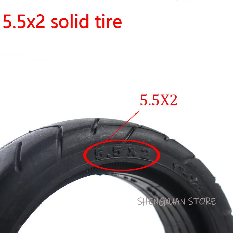 Lightning Delivery 5.5X2 5.5*2 Inch Solid Explosion Proof Tire for Jackhot Carbon Fiber Scooter Fastwheel F0 Electric Scooter