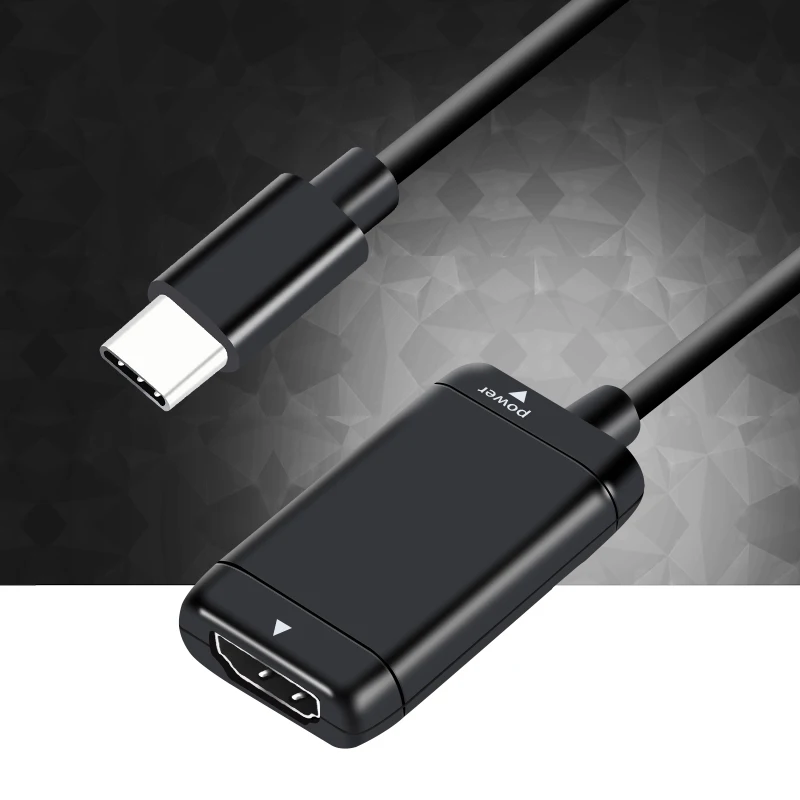 Adaptor Kompatibel HDMI Tipe C Ke USB3.1 Splitter dengan Port Daya Konverter Jantan Ke Betina untuk Aksesori Kabel Tablet Ponsel MHL