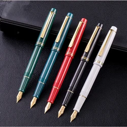 luxury High quality Plastic Fountain Pen classics of rotation golden spinning Iridium signature pen Office Supplies