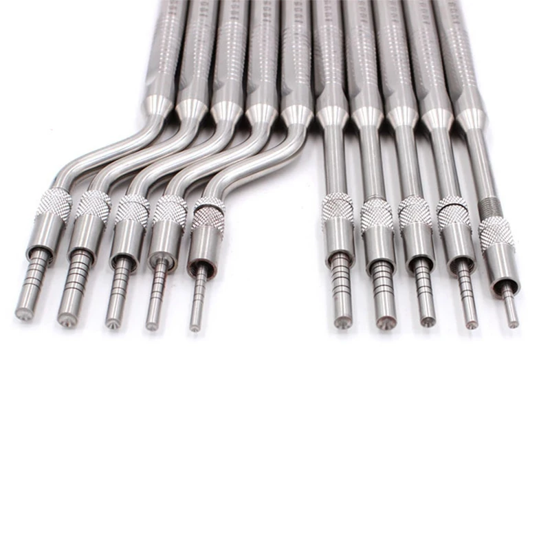 5 sztuk Dental Implant Osteotome Instrument Sinus Lift Bended wytłaczarki wklęsłe porady ze stali nierdzewnej stomatologia narzędzie do ekstrakcji zębów