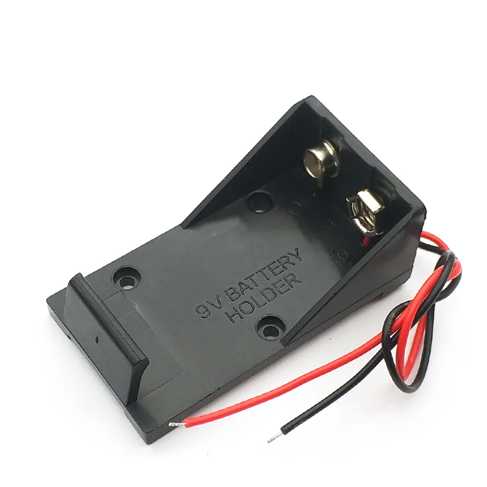 9V Battery Clip Holder 9V Battery Case Box With Wire Leads DIY