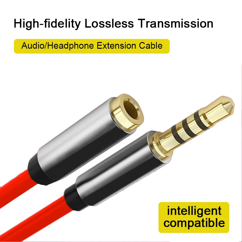 3.5mm Jack AUX Audio Male To Female Extension Cable With Microphone Stereo 3.5 Audio Extension Cable Compatible For PC Headphone