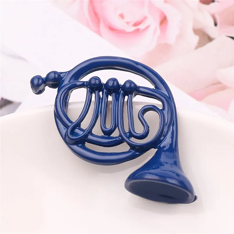 TV How I Met Your Mother Blue French Horn Brooch Enamel Badge Charm Pins Trends Accessories Jewelry Gifts