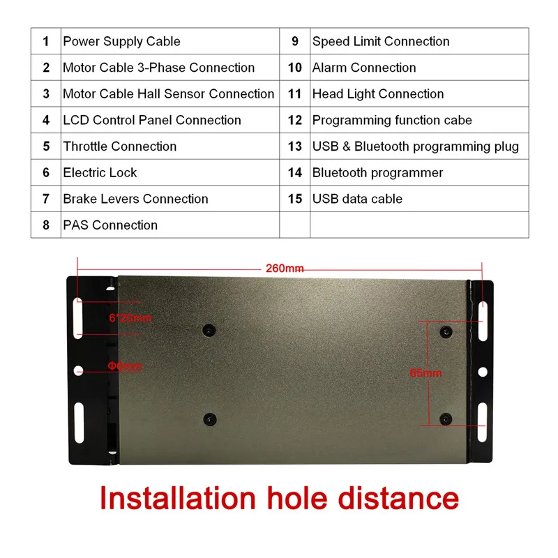 Controller Sabvoton programmabile per motore bici elettrica, potente sblocco MQ, 48-72V, SVMC7280