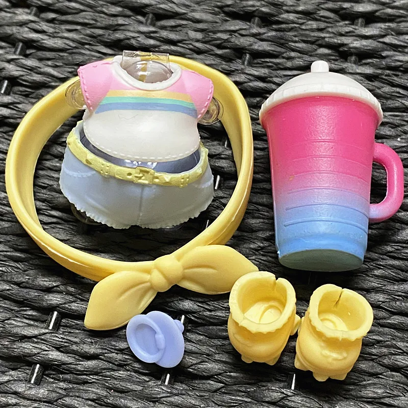 1 مجموعة الملابس الأصلية الأحذية زجاجات اكسسوارات فستان دعوى ل LOLs 8 سنتيمتر دمى الأخت الكبرى يونيكورن الزي الاطفال اللعب لعبة هدية