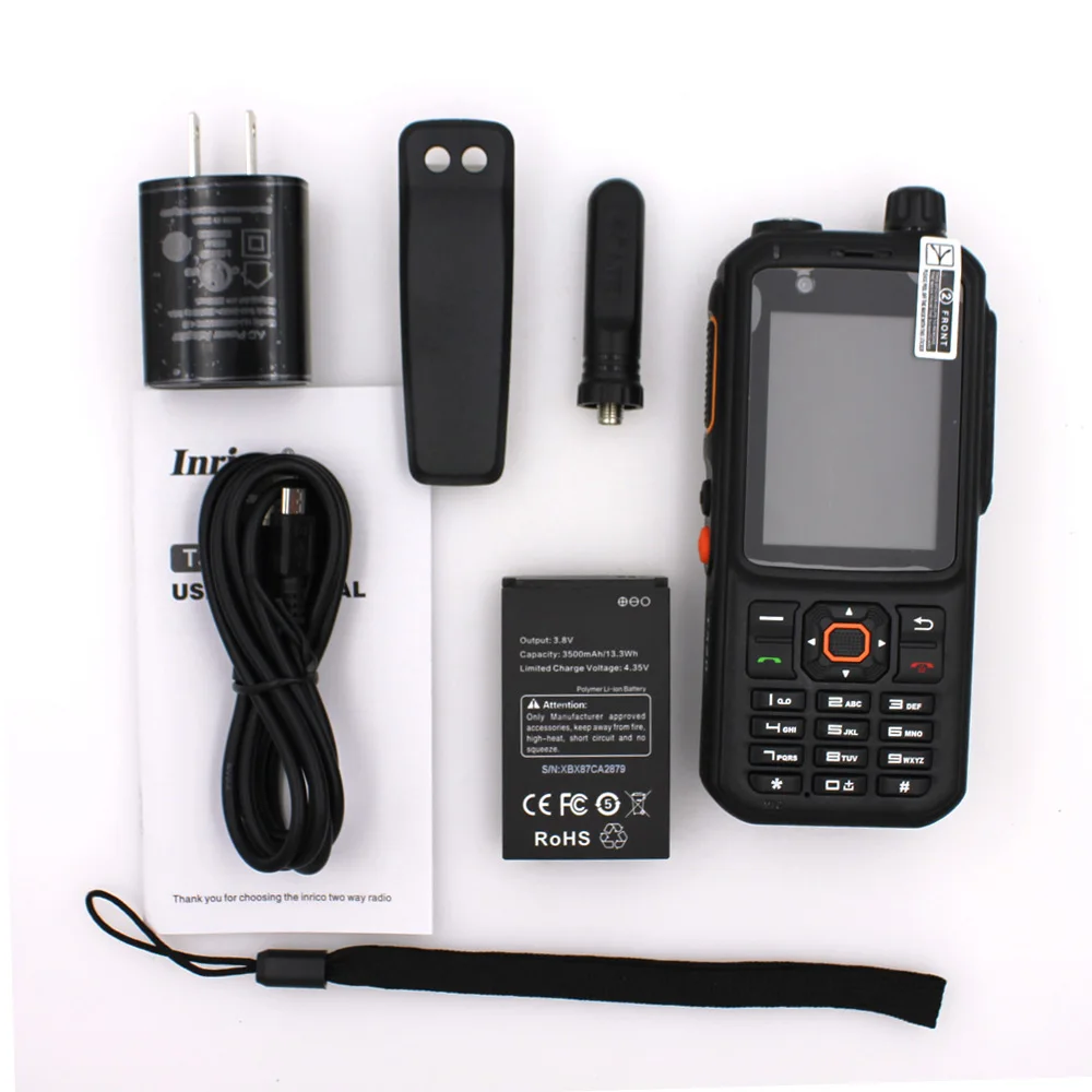 CAMORO T320 Zello Radio 4G LTE Red Walkie Talkie, 50km,100 km, Android POC Transceptor, Tarjeta SIM Dual, Teléfono Inteligente para Caza