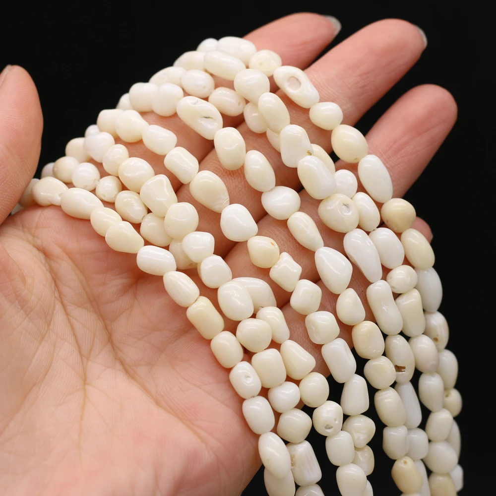 Natural Coral Beads Irregular Shaped Milky Coral Loose Exquisite Beaded For Jewelry Making DIY Bracelet Necklace Accessories