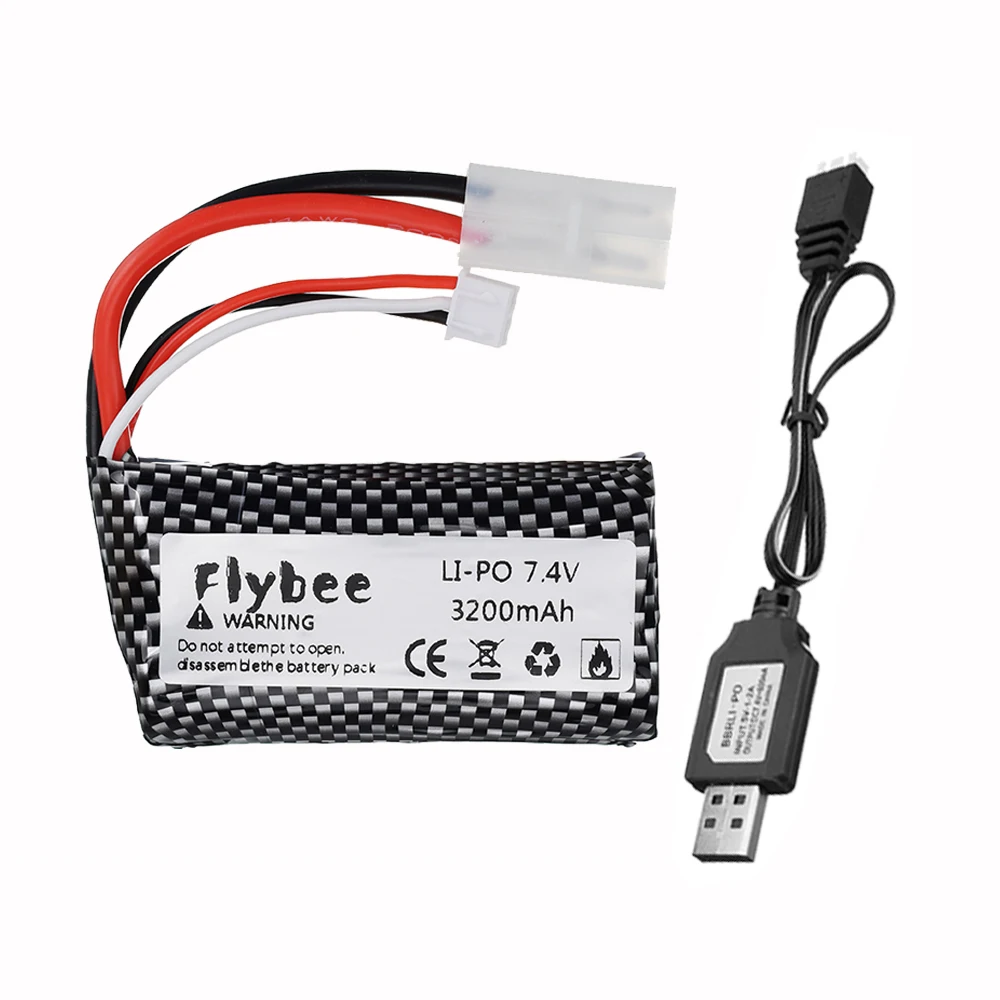 7,4 V 3200mAh 18650 батарея 2s Tamiya разъем для henglong 3816 3818 3819 3838 3839 3869 3879 3888 RC танков HJ806 запасные части батарея