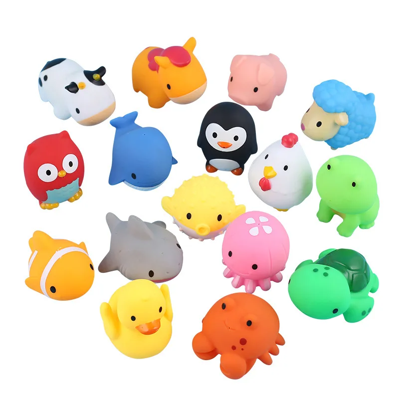 1pc Bath Toy For Kids Water Spraying Tool Swimming Pool Toys For Children Water Spray Animal Colorful Rubber Baby Toy