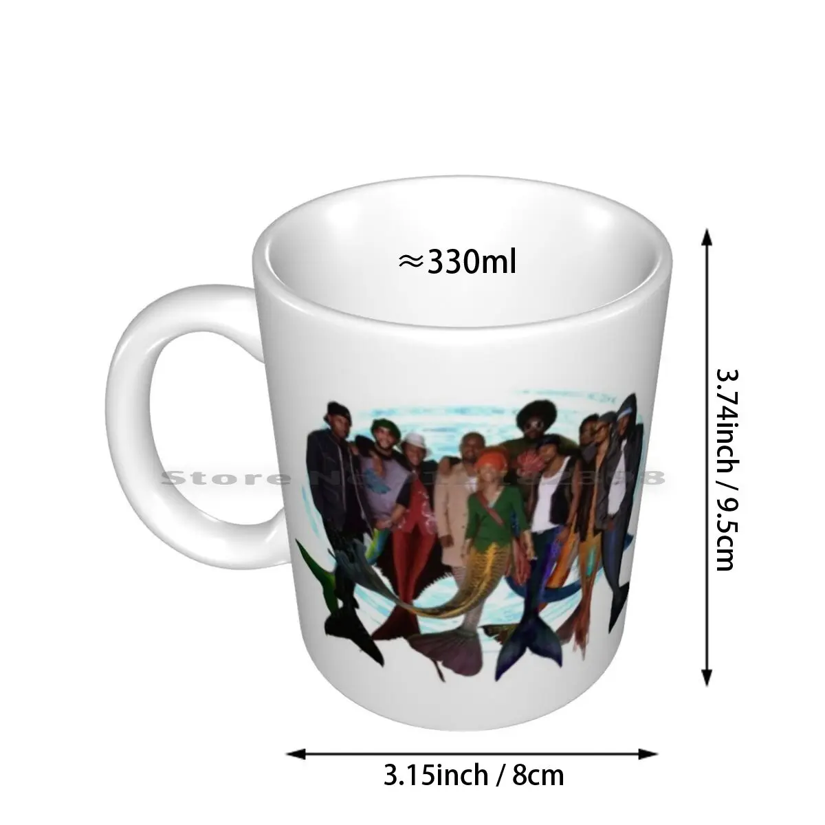 Soulquarians Ceramic Mugs Coffee Cups Milk Tea Mug Soulquarians R B Soul Music Mermaids Ocean Mermen Neo Soul Mermaid Hip Hop