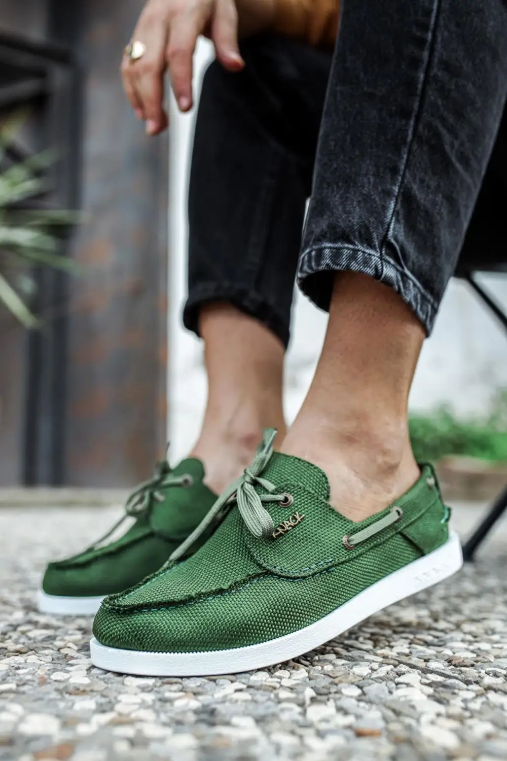 

Men's Green Seasonal Linen Shoes