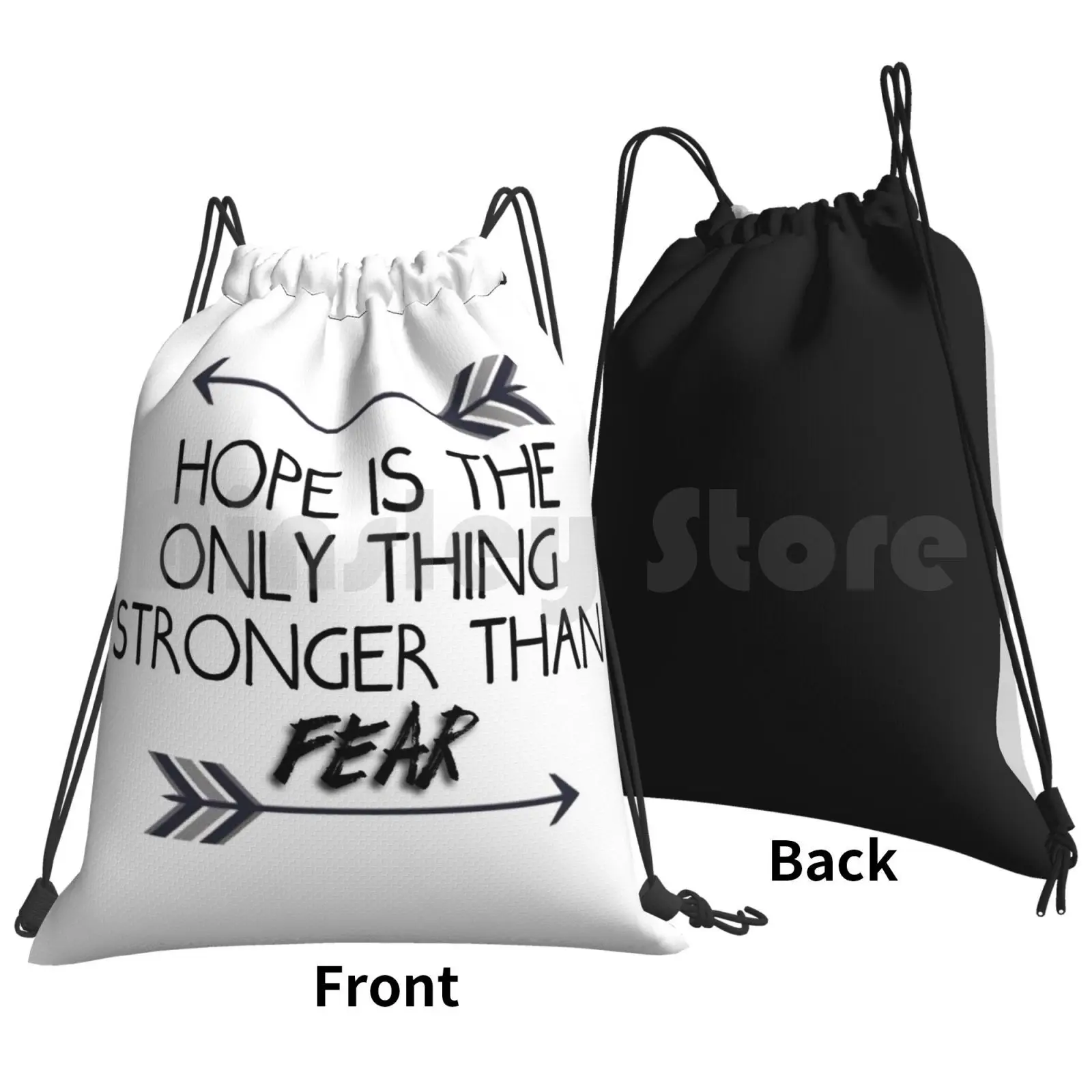 The Hunger Games Quote Design Backpack Drawstring Bag Riding Climbing Gym Bag Hunger Games Catching Fire Books Book Reading