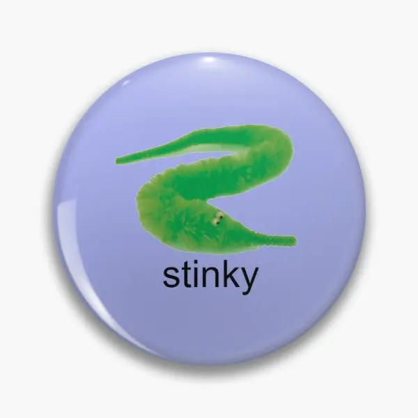 Stinky Worm On A String  Soft Button Pin Women Badge Hat Jewelry Decor Cartoon Cute Clothes Gift Lapel Pin Collar Creative