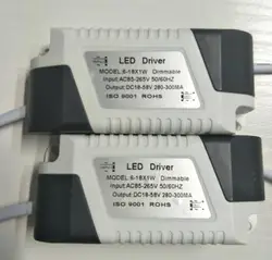 (6-18) x 1W 6W 10W 12W 18W 정전류 디밍 가능 LED 드라이버 DC12V-50V 300mA 높은 전원 LED 라이트