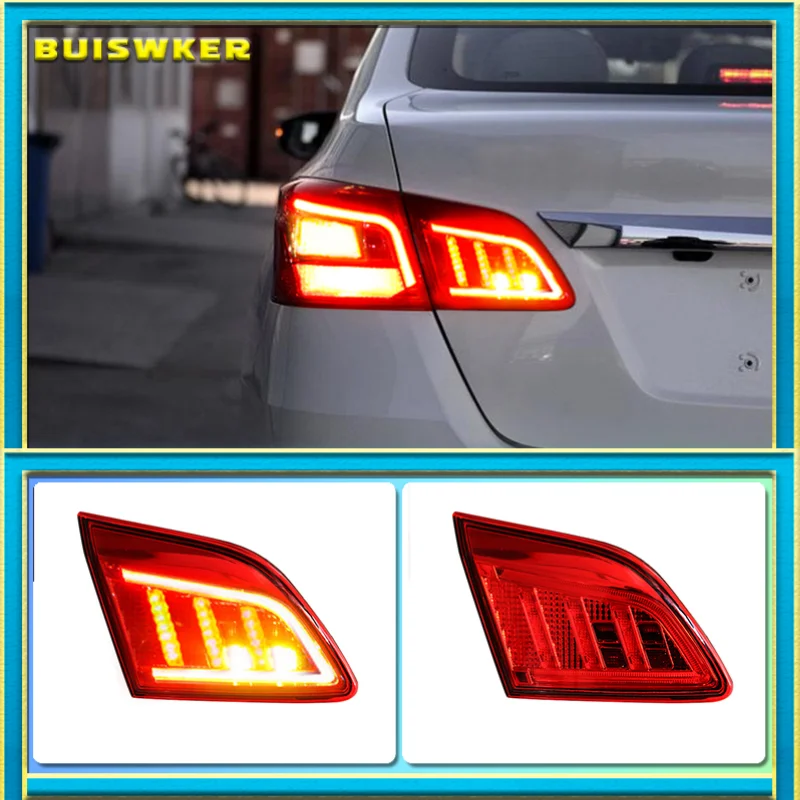 2pcs inner Car Styling for Nissan Sylphy Sentra taillights LED 2016~2019 car accessories Sentra Lamp Sylphy rear lamp