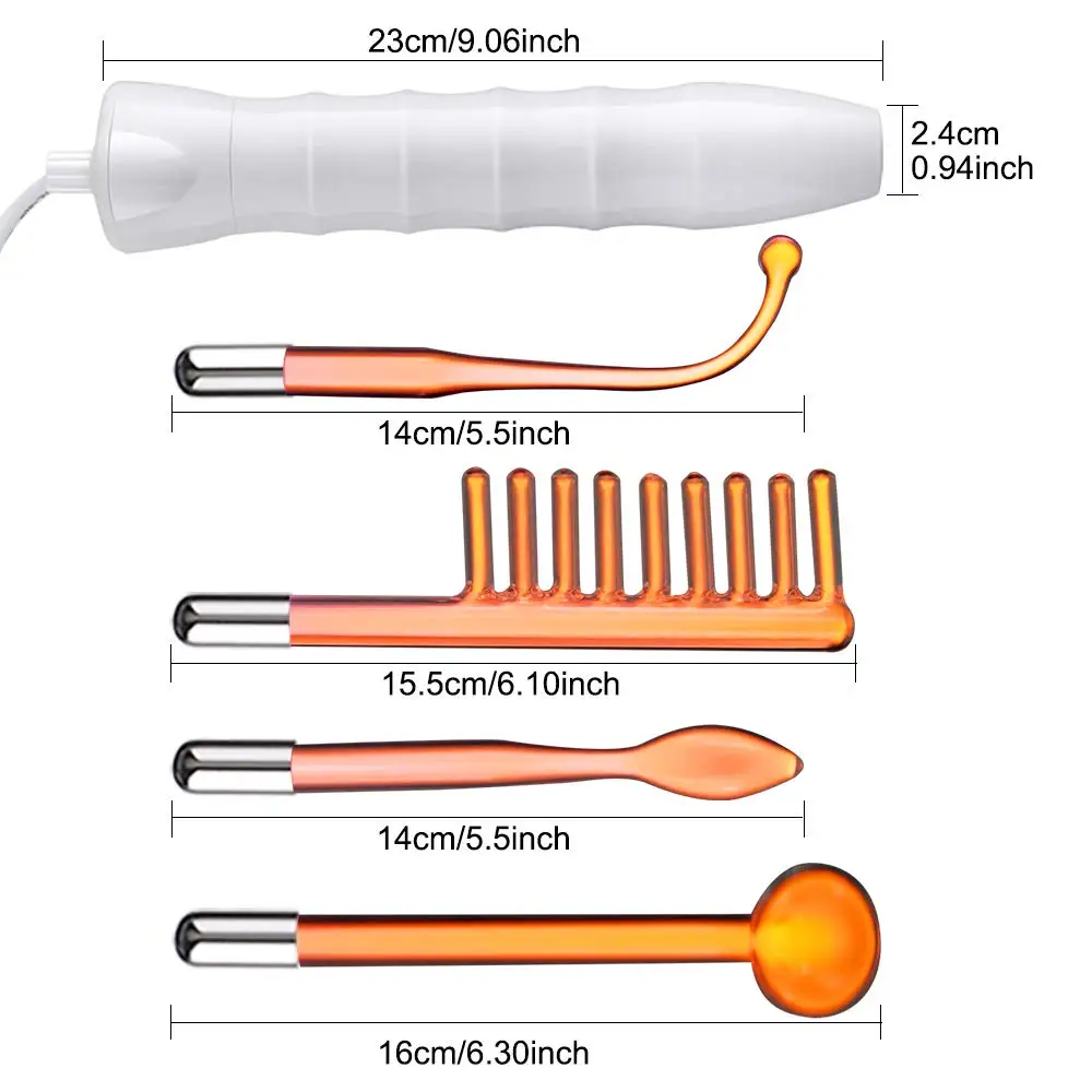 Eletroterapia Alta Freqüência Eletrodo Wand, Anti-Rugas Substituição, Máquina Host, Tubo De Vidro, Apertamento Da Pele, Cuidados Com A Pele Do Rosto