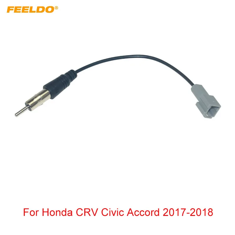 FEELDO 1Pc Car 1PIN Female to ISO Male Plug Radio Antenna Adapter For Honda CRV Civic Accord Single Head Radio Wire Cable