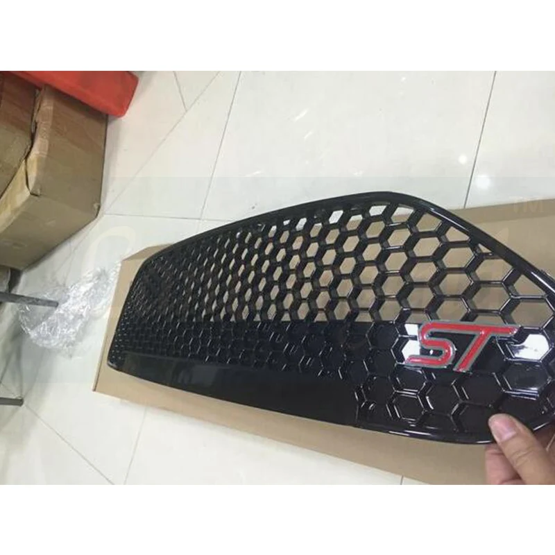 OWN DESIGN MODIFIED car styling front Racing grill for FIESTA ABS black front ST grille trim for ford FIESTA grills 2013-2017