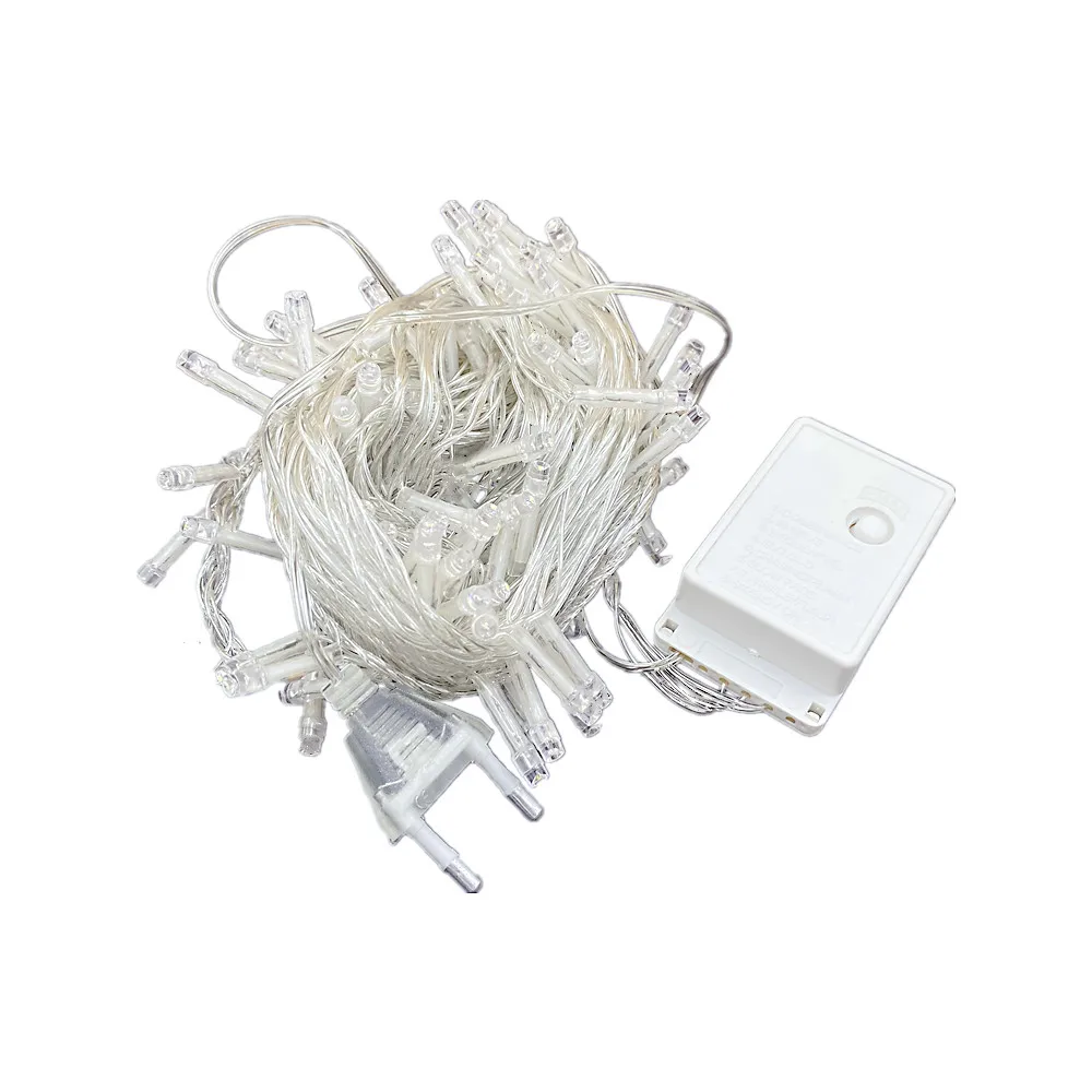 Imagem -06 - Decoração de Ano Novo Guirlanda 100m Branco Quente Luzes da Corda Navidad para a Festa de Natal Feriado Ac220v ue Eua au Plug com Modos