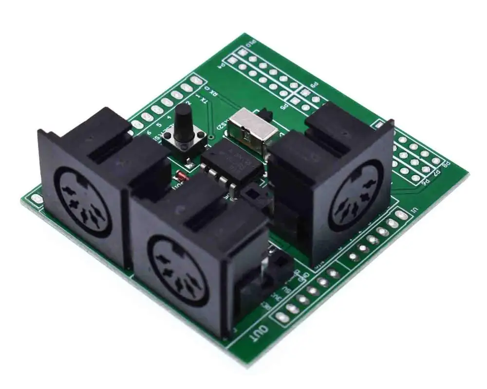 MIDI Escudo Musical Breakout Board Instrumento Digital Interface Adaptador Placa Para Compatível Arduino Adaptador Placa Módulo