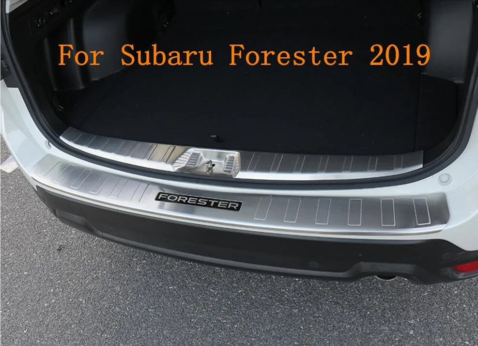 Car Rear Trunk Door Sill Scuff Plate Entry Guards Cargo Step For Subaru Forester 2019 2020